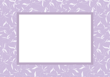 Lilac Landscape Botanical Patterned Photo Mat