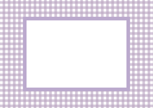Lilac Landscape Gingham Photo Mat
