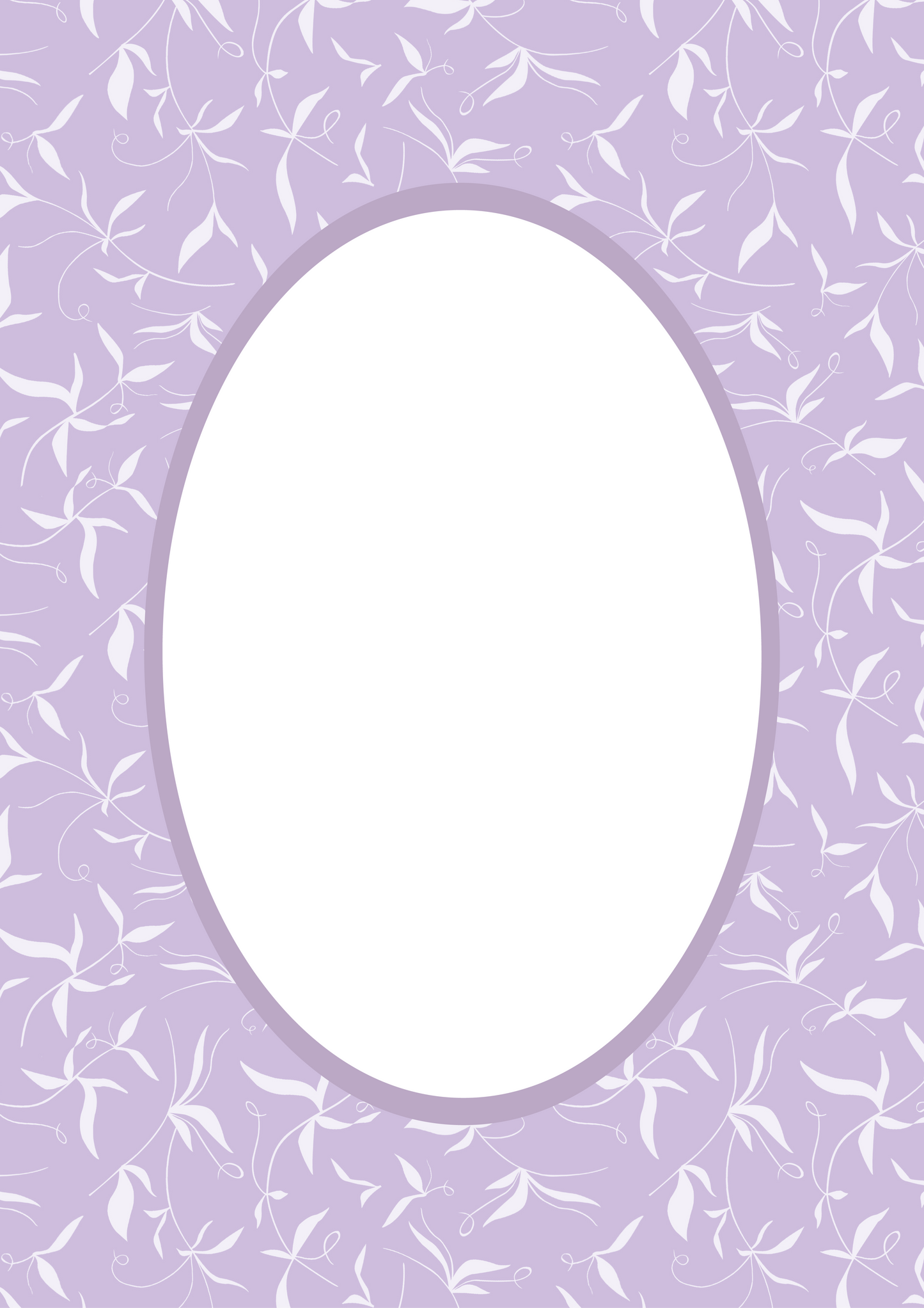 Lilac Oval Botanical Patterned Photo Mat