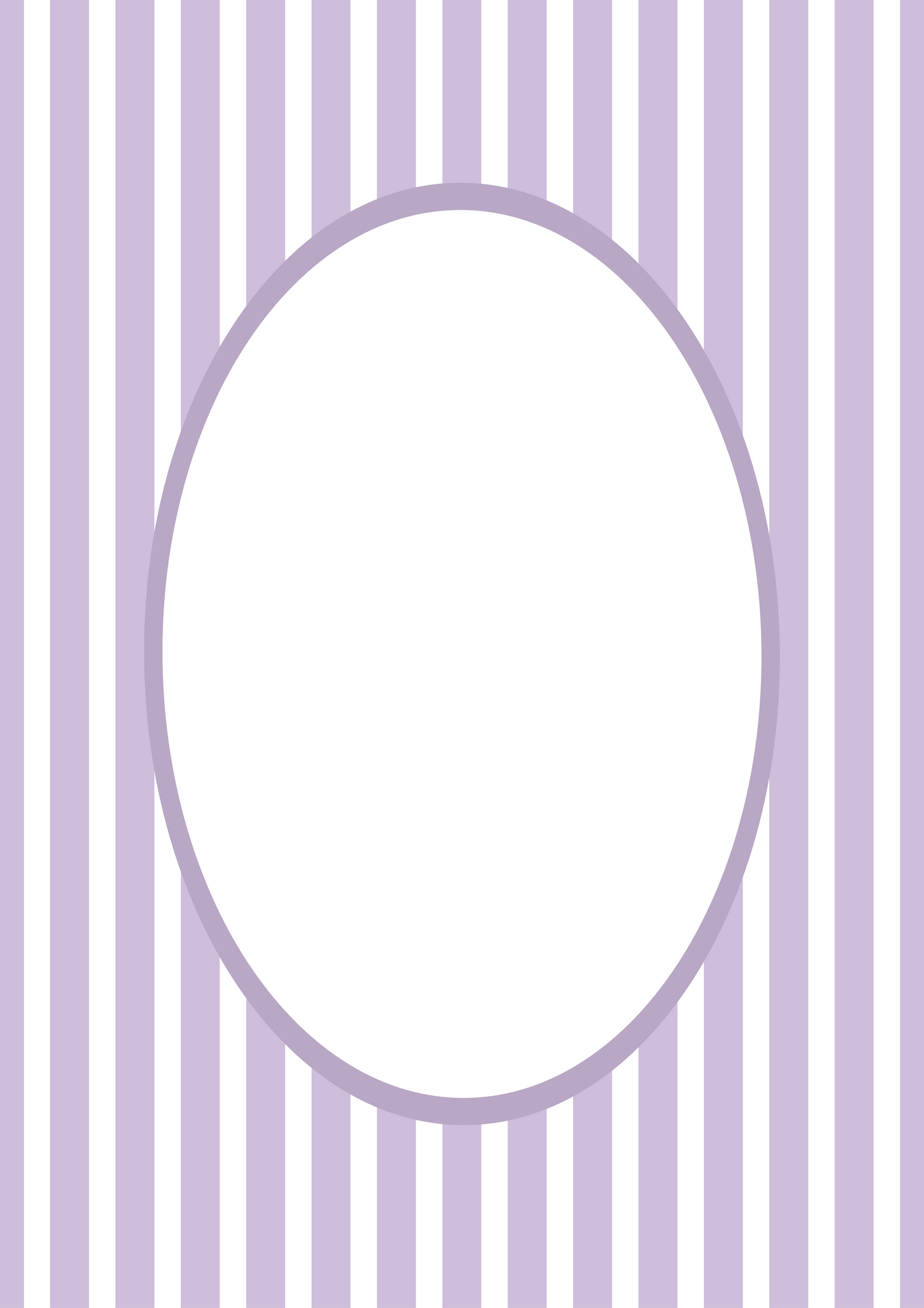 Lilac Oval Medium Stripes Photo Mat