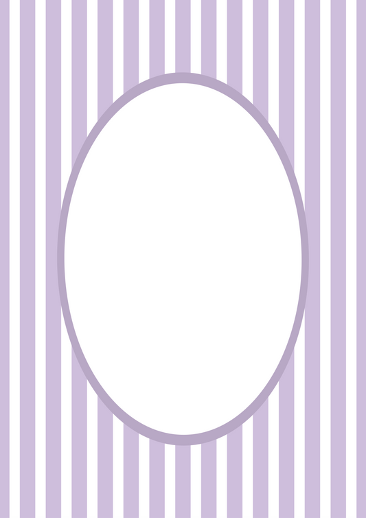 Lilac Oval Medium Stripes Photo Mat