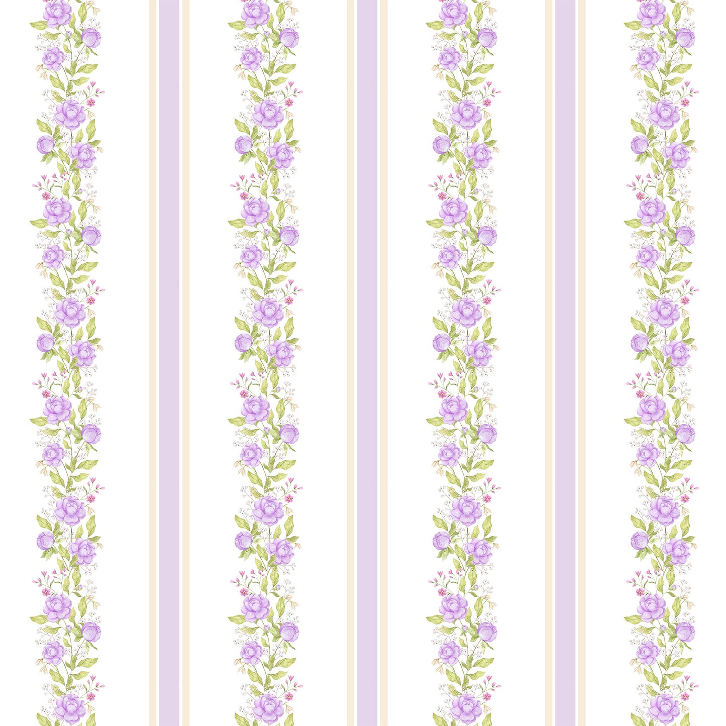 Lilac Peony Reverie Wallpaper