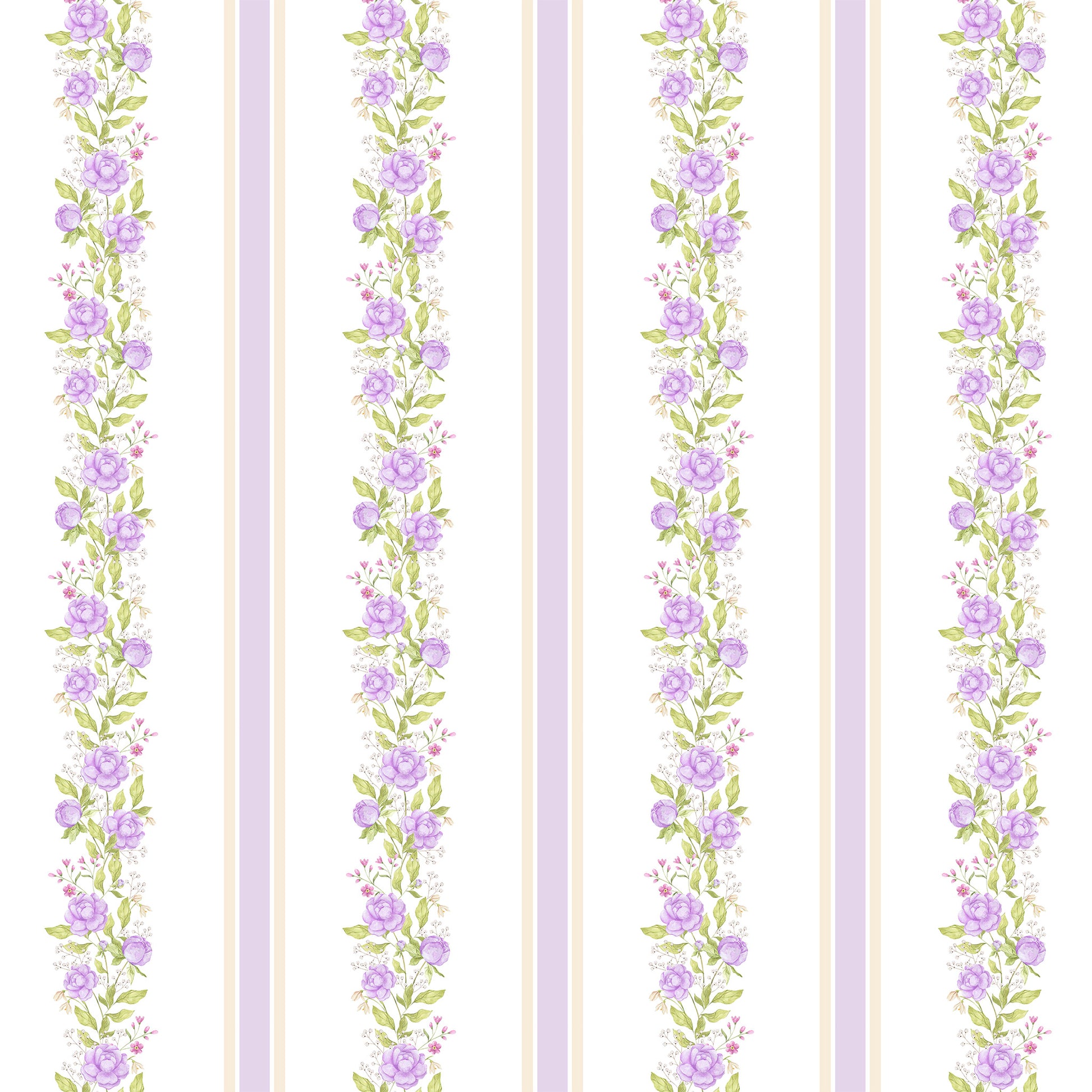 Lilac Peony Reverie Wallpaper