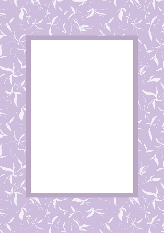 Lilac Rectangular Botanical Patterned Photo Mat