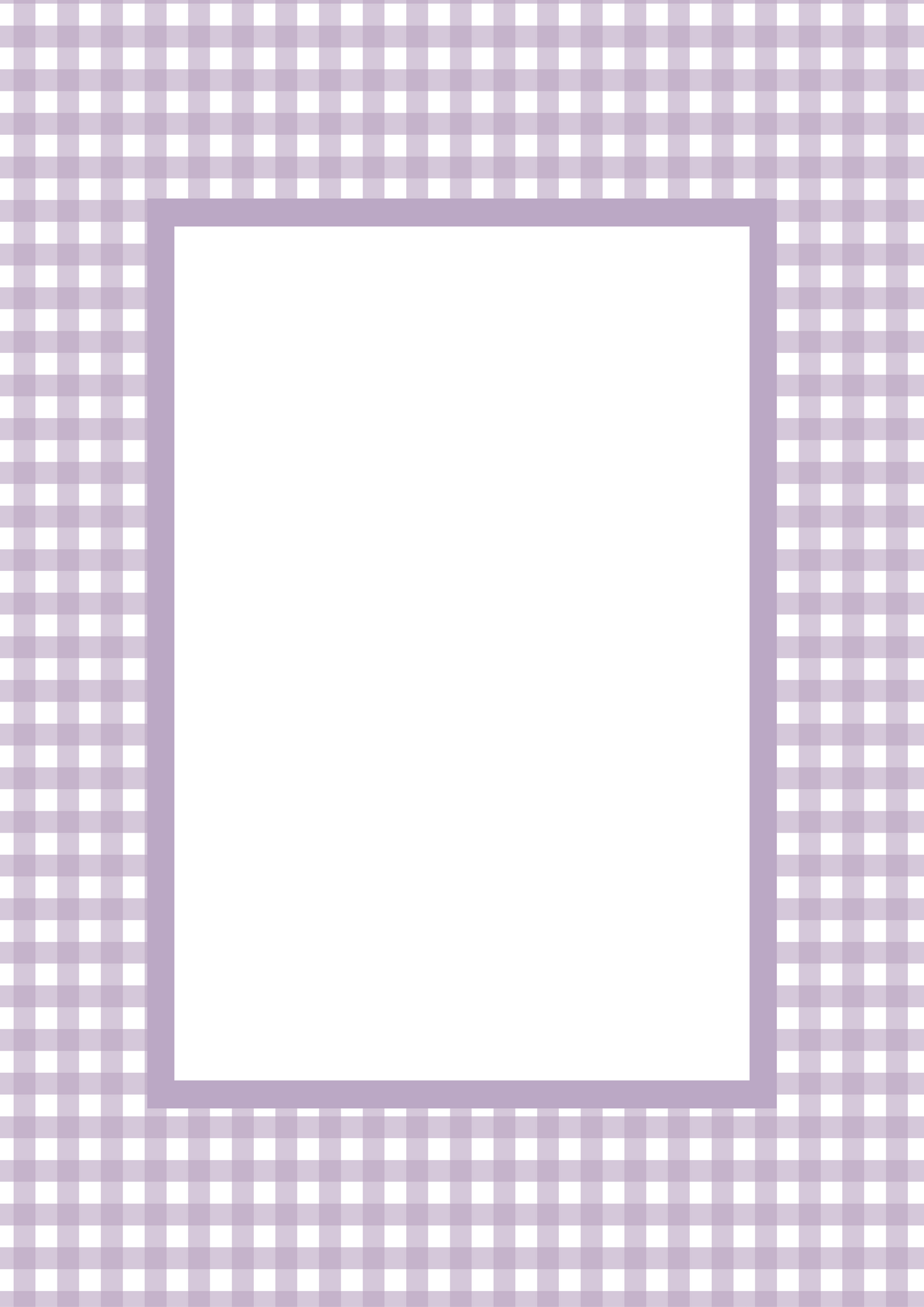 Lilac Rectangular Gingham Photo Mat