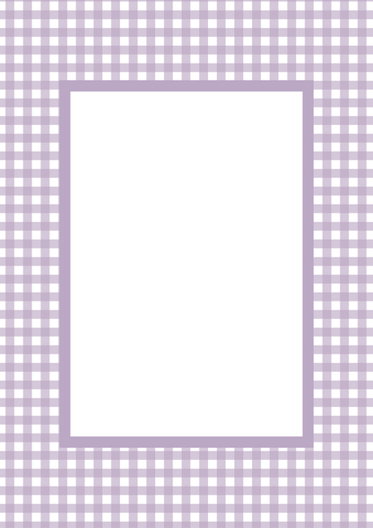 Gingham Photo Mount - passepartout frame - rectangular aperture - Coeur et Maman