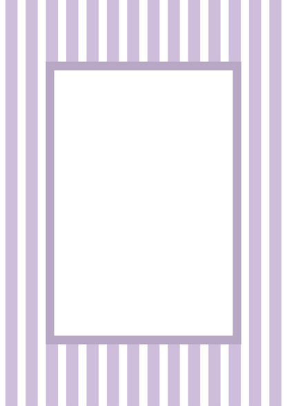 Lilac Rectangular Medium Stripes Photo Mat