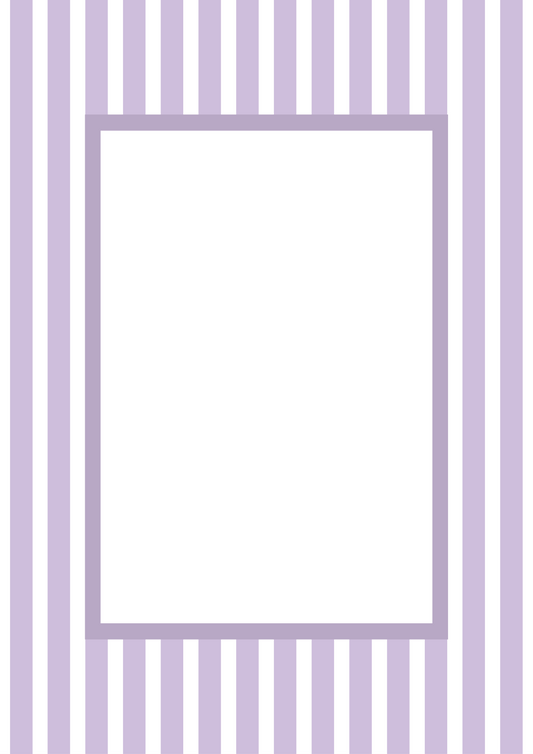 Lilac Rectangular Medium Stripes Photo Mat