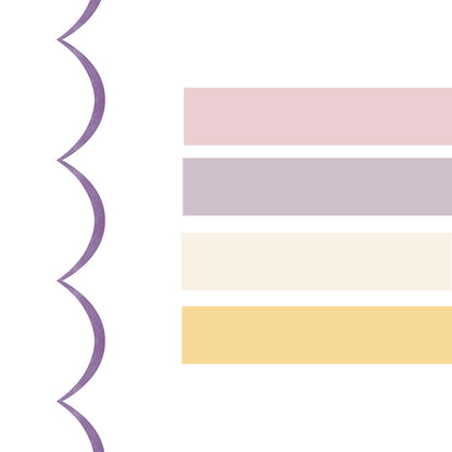 Lilac Scallop Wallpaper Border
