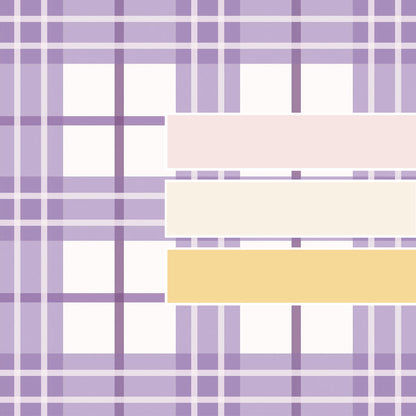 Lilac Tartan Wallpaper Border