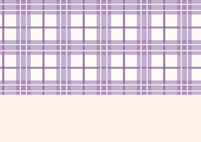 Lilac Tartan Wallpaper Border