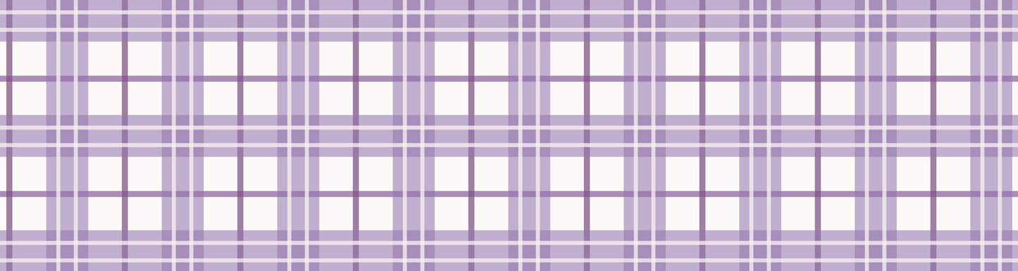 Lilac Tartan Wallpaper Border