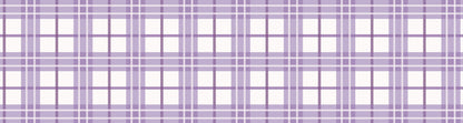 Lilac Tartan Wallpaper Border