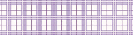 Lilac Tartan Wallpaper Border