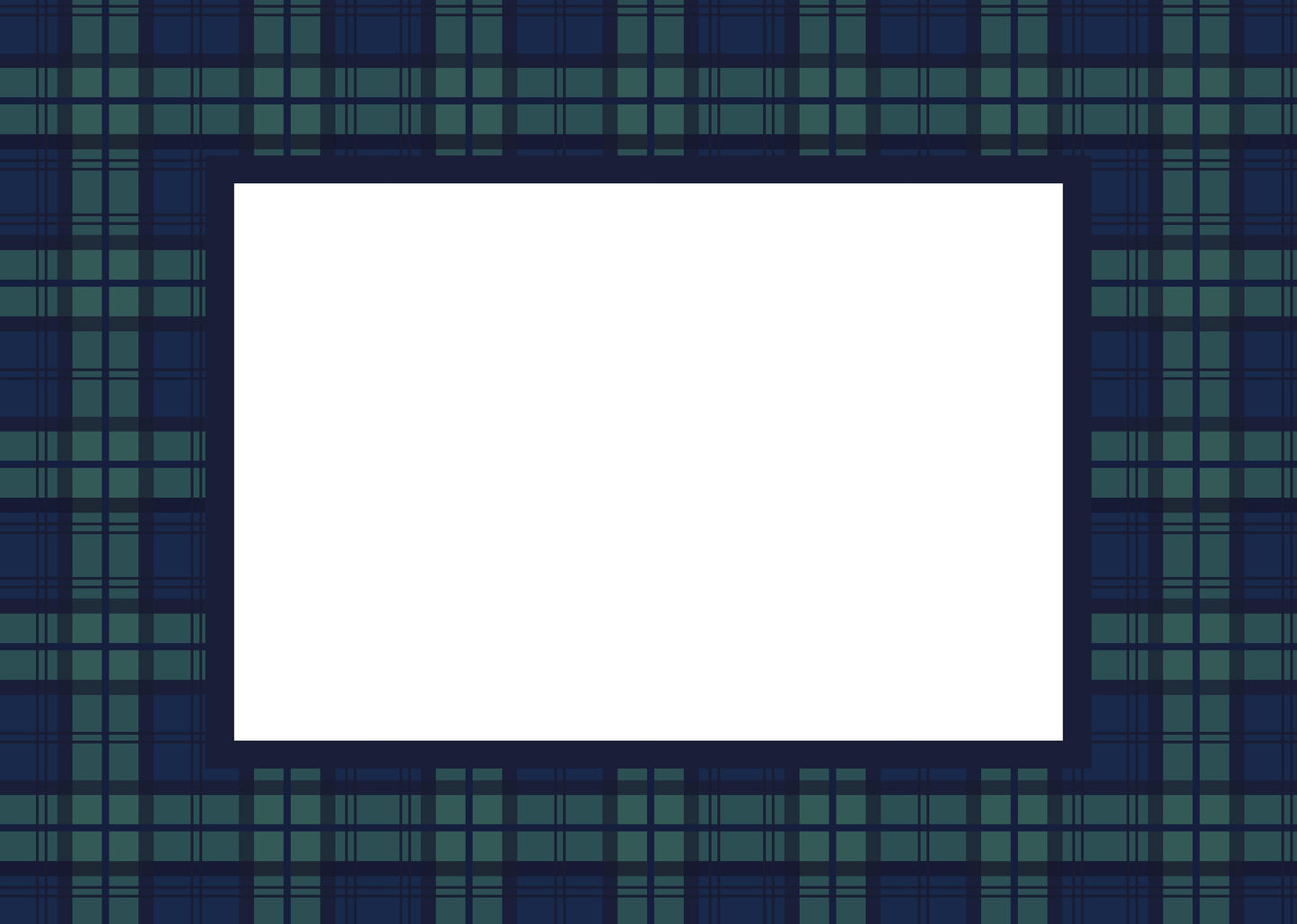 Navy Landscape Black Watch Tartan Photo Mat