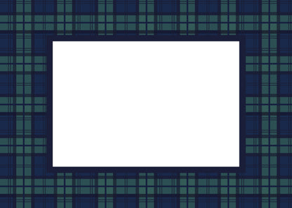 Navy Landscape Black Watch Tartan Photo Mat