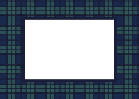 Navy Landscape Black Watch Tartan Photo Mat
