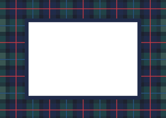 Navy Landscape Campbell of Cawdor Tartan Photo Mat