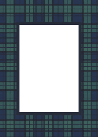 Black Watch Tartan Photo Mount - passepartout frame - rectangular aperture - Coeur et Maman