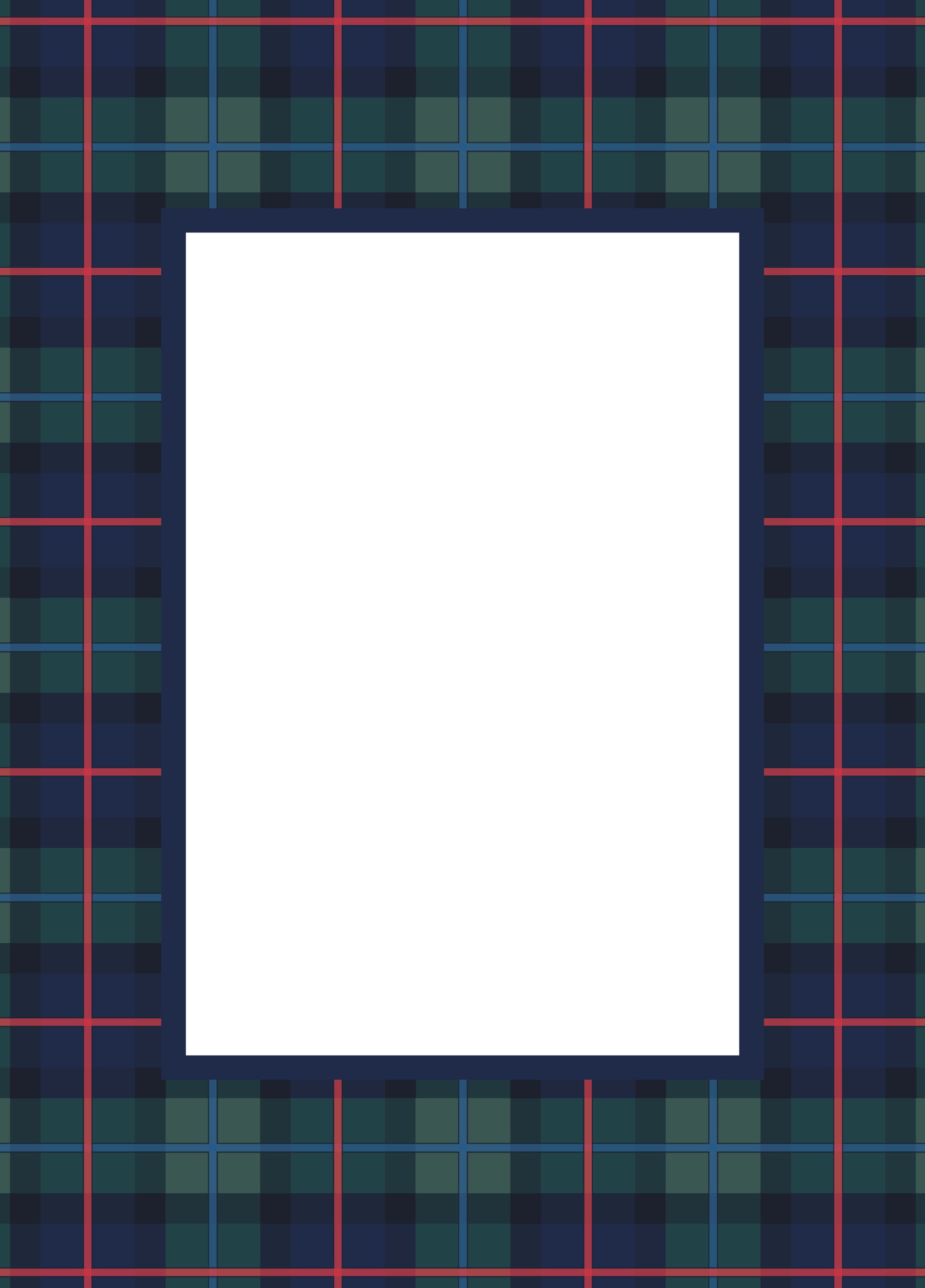 Navy Rectangular Campbell of Cawdor Tartan Photo Mat