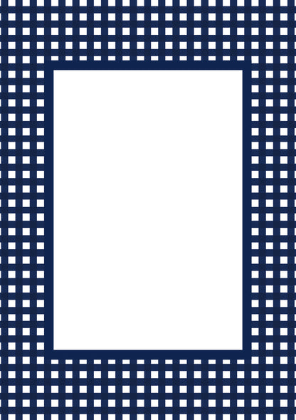 Gingham Photo Mount - passepartout frame - rectangular aperture - Coeur et Maman