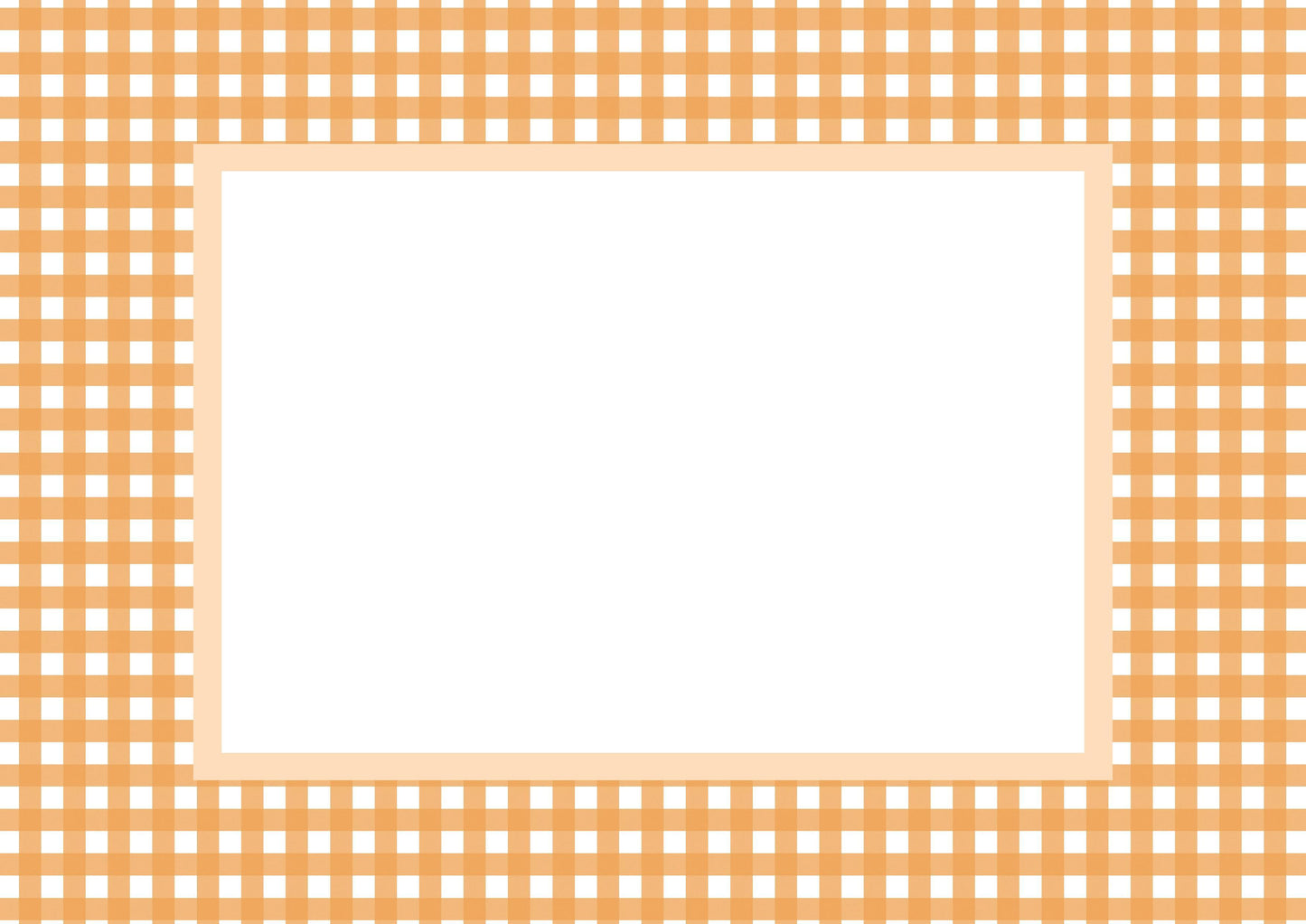 Orange Landscape Gingham Photo Mat