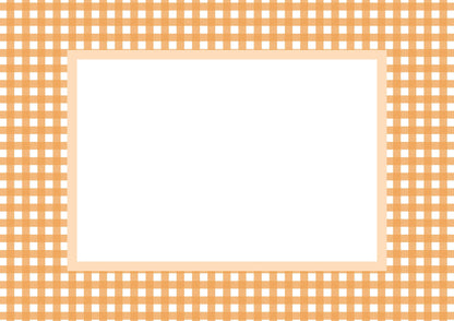Orange Landscape Gingham Photo Mat