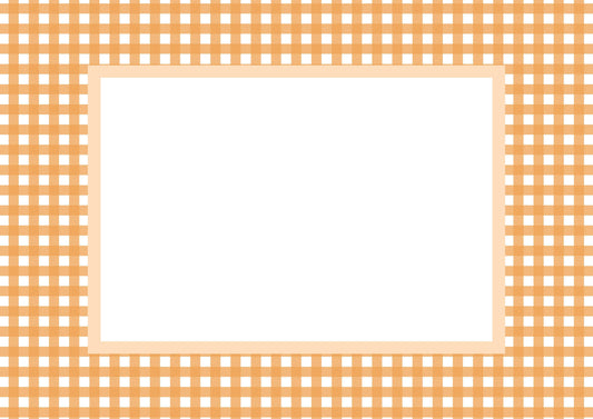 Orange Landscape Gingham Photo Mat