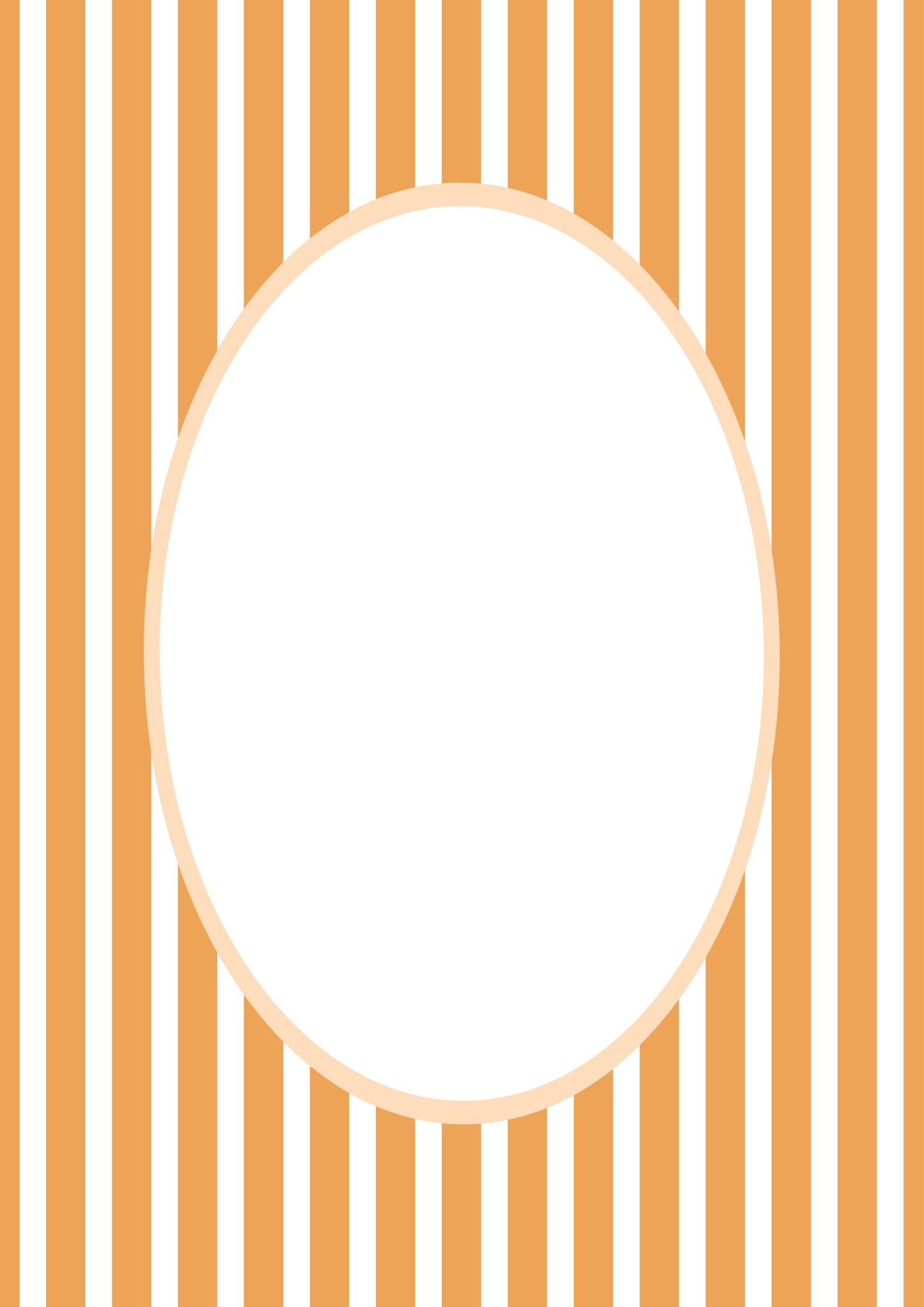 Orange Oval Medium Stripes Photo Mat
