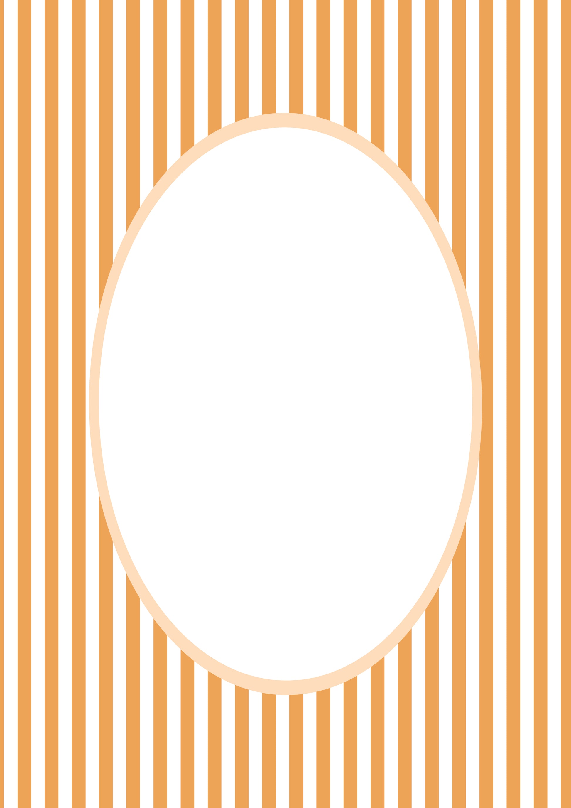 Orange Oval Small Stripes Photo Mat