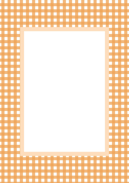 Gingham Photo Mount - passepartout frame - rectangular aperture - Coeur et Maman