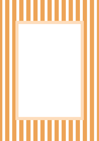 Orange Rectangular Medium Stripes Photo Mat
