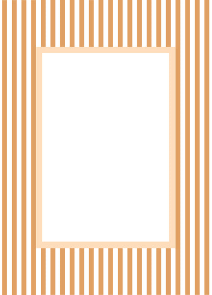 Orange Rectangular Small Stripes Photo Mat