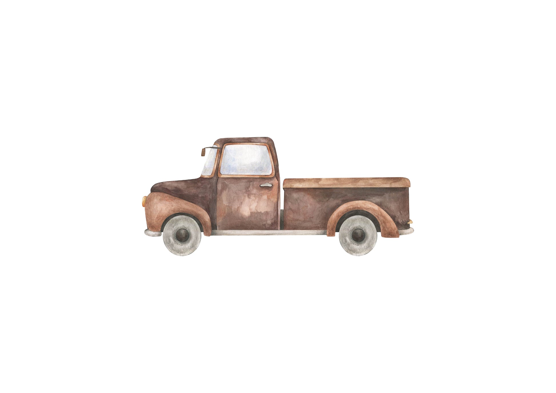 Pick-up Truck Nursery Art Print Landscape Orientation