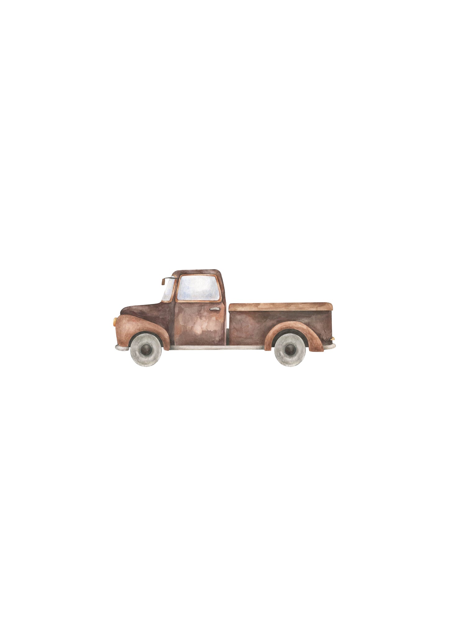 Pick-up Truck Nursery Art Print Portrait Orientation