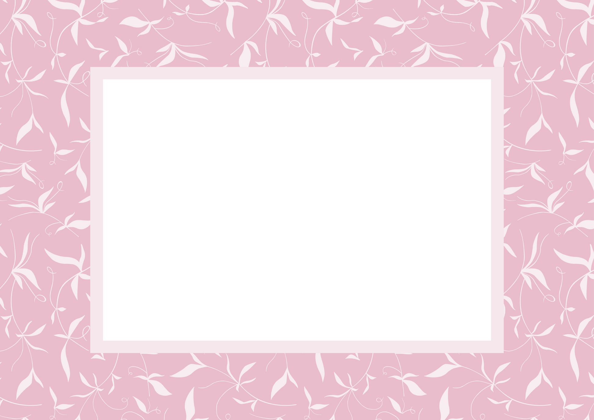 Pink Landscape Botanical Patterned Photo Mat