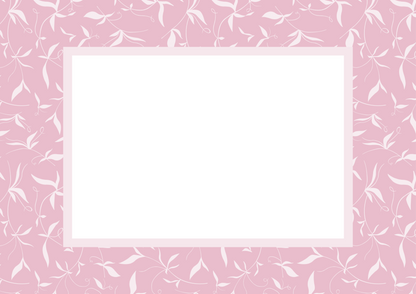 Pink Landscape Botanical Patterned Photo Mat