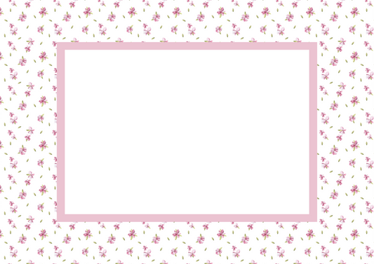 Pink Landscape Floral Photo Mat