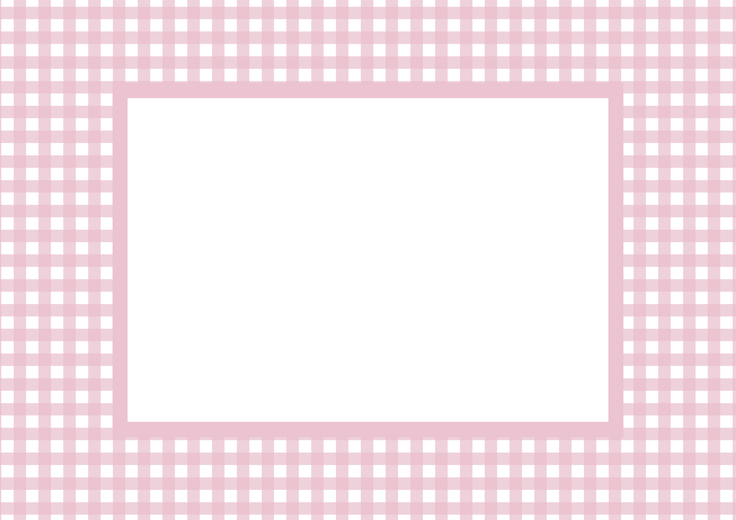 Pink Landscape Gingham Photo Mat