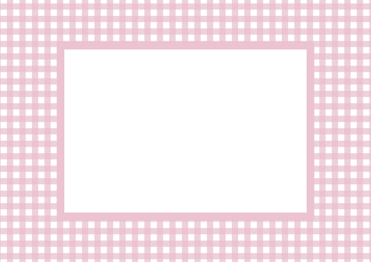 Pink Landscape Gingham Photo Mat