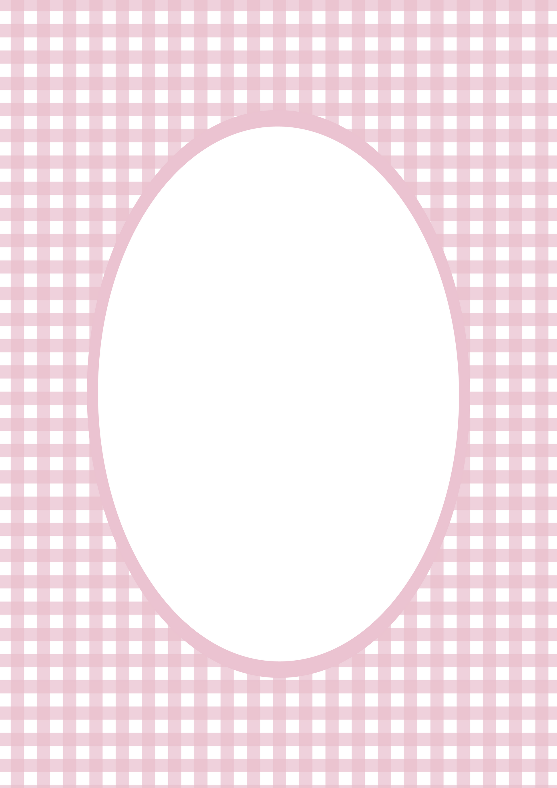 Pink Oval Gingham Photo Mat