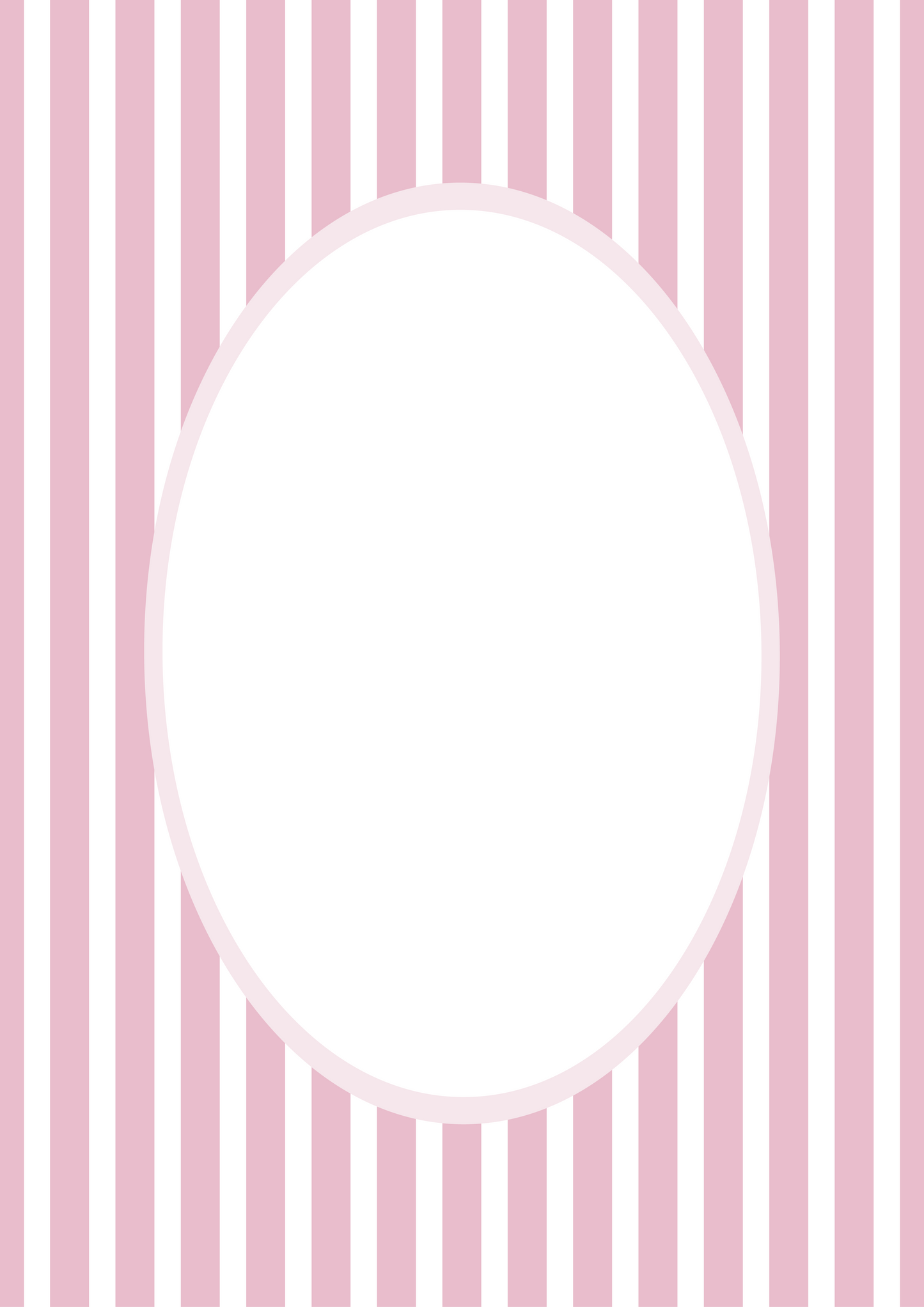 Pink Oval Medium Stripes Photo Mat
