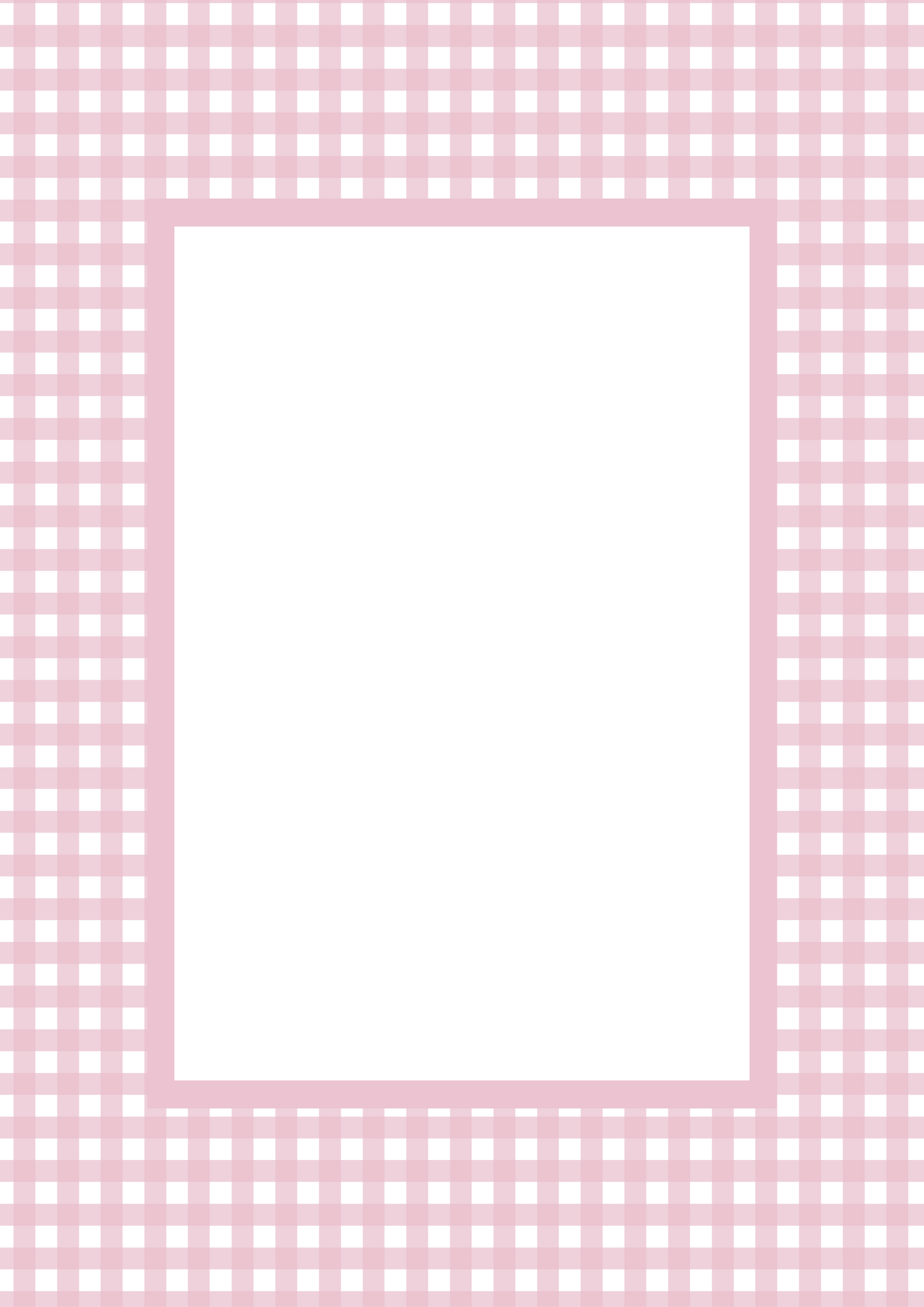 Pink Rectangular Gingham Photo Mat