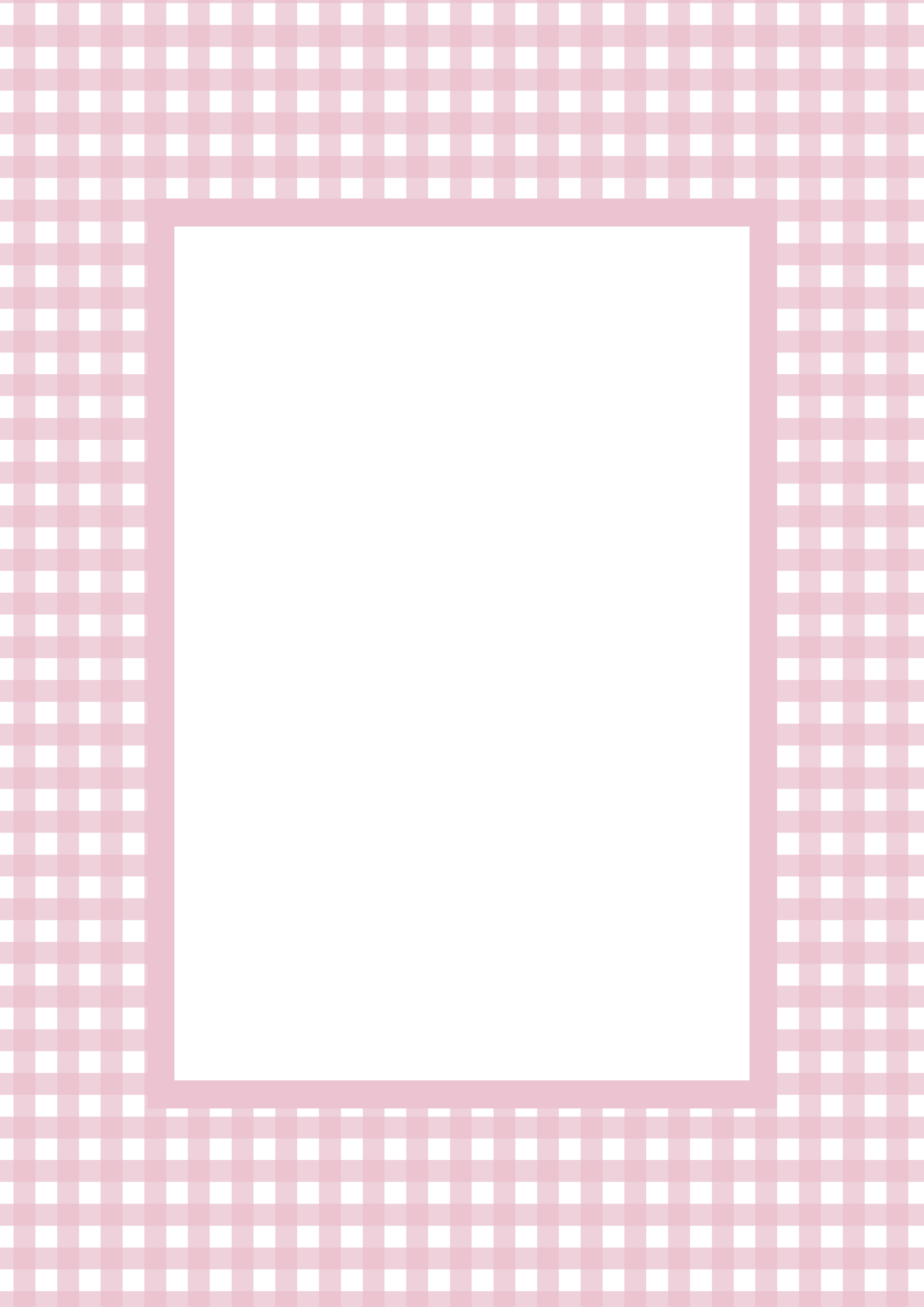 Pink Rectangular Gingham Photo Mat