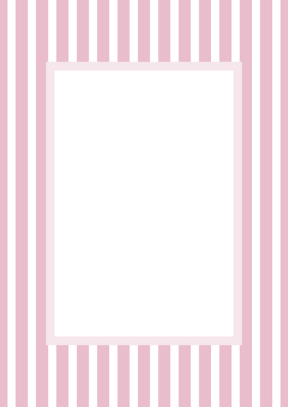 Pink Rectangular Medium Stripes Photo Mat