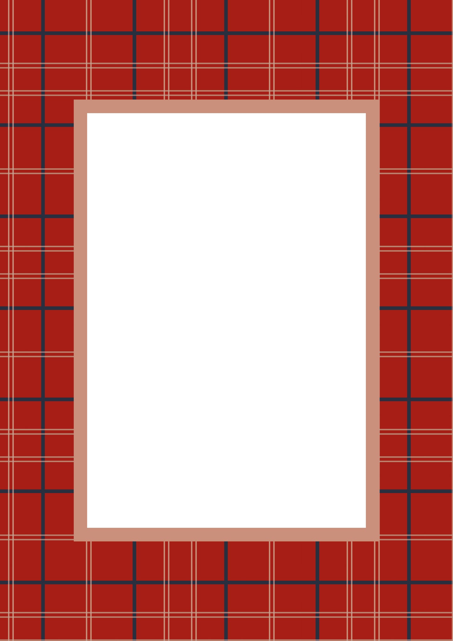 Rectangular Tartan Photo Mat