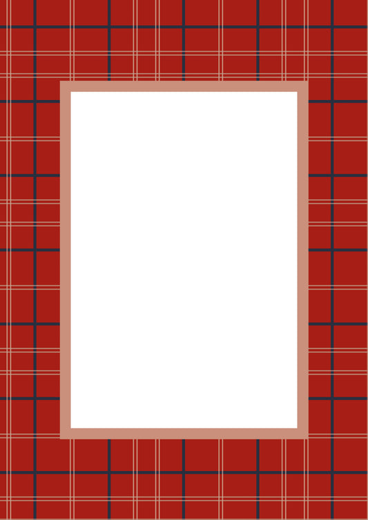 Rectangular Tartan Photo Mat