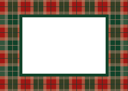 Campbell of Cawdor Tartan Photo Mount - passe-par-tout - landscape aperture - Coeur et Maman