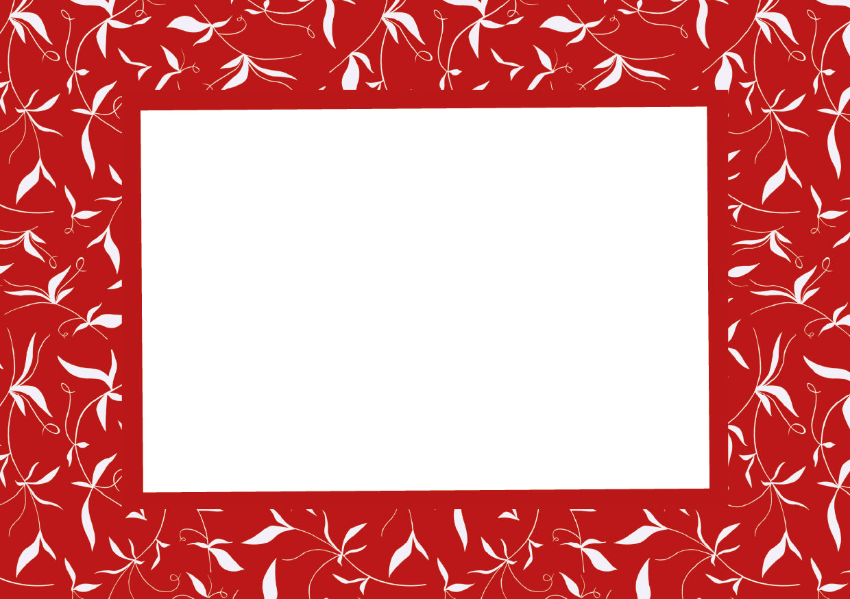 Red Landscape Botanical Photo Mat