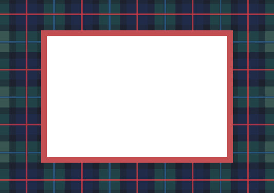 Red Landscape Campbell of Cawdor Tartan Photo Mat